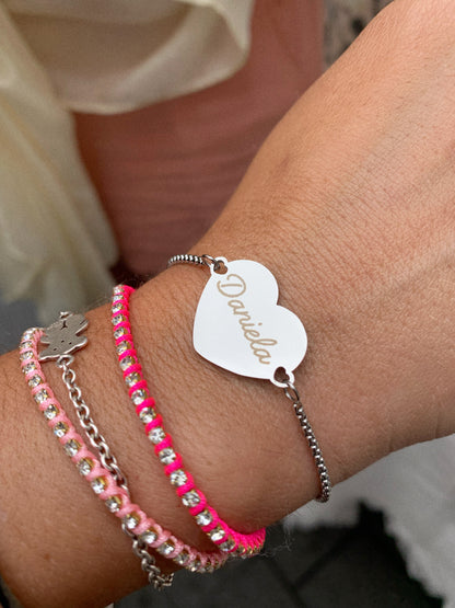 Pulsera corazón corrediza - Hey.Vortex