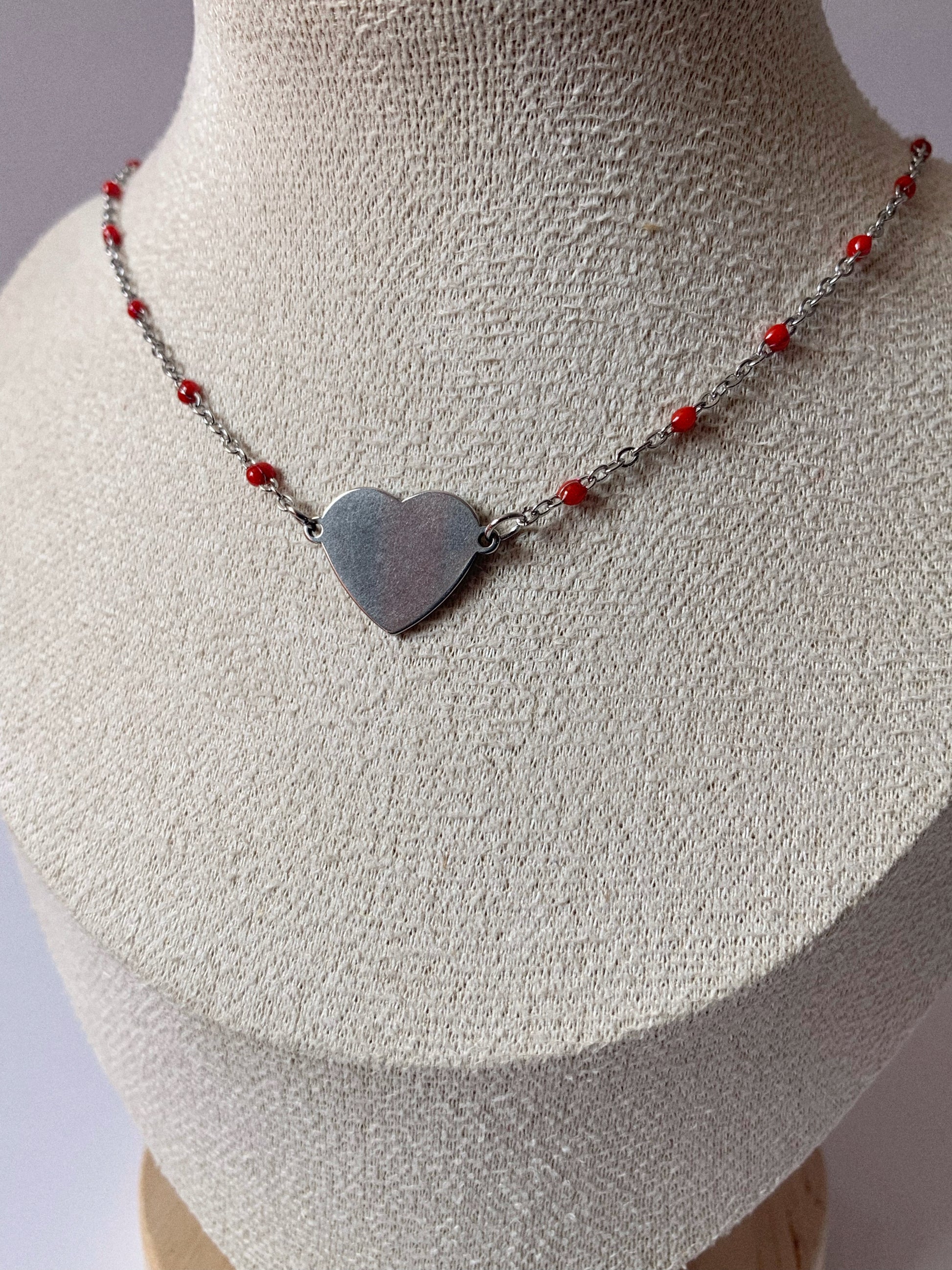 Collar estilo chocker Plateado - Hey.Vortex