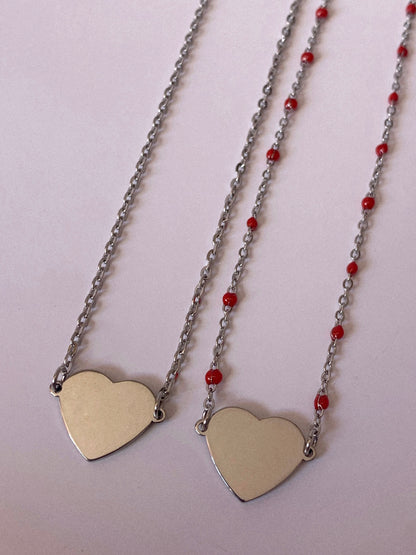 Collar estilo chocker Plateado - Hey.Vortex