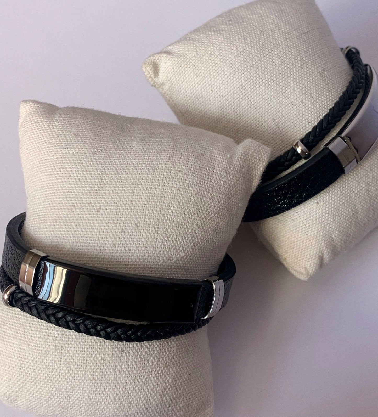 Pulsera cuero doble anillada - Hey.Vortex