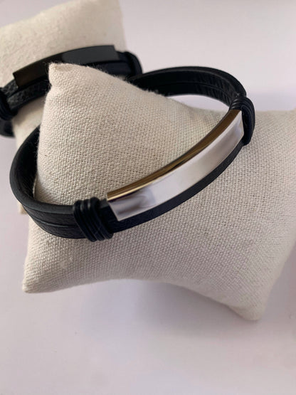 Pulsera cuero doble - Hey.Vortex