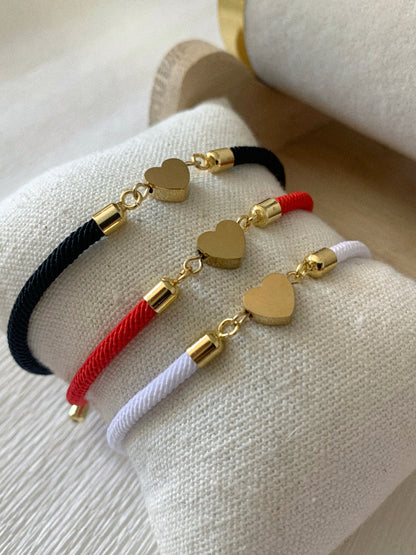 Pulsera cordón corazón - Hey.Vortex