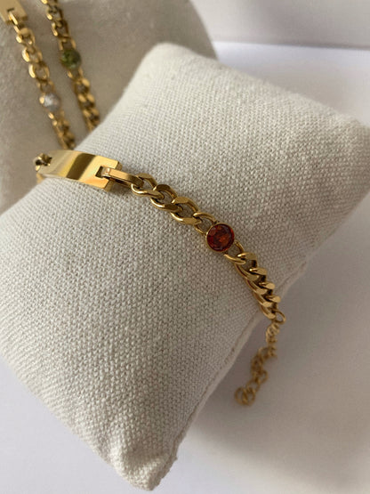 Pulsera zircón dorada - Hey.Vortex