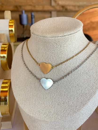 Collar estilo chocker Plateado - Hey.Vortex