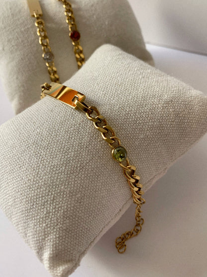 Pulsera zircón dorada - Hey.Vortex