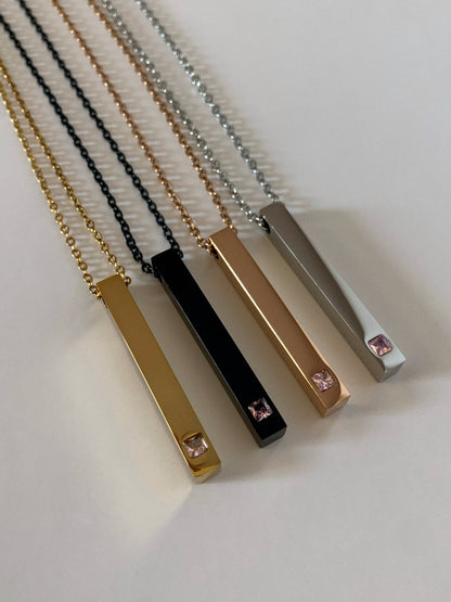 Collar barra zircón - Hey.Vortex