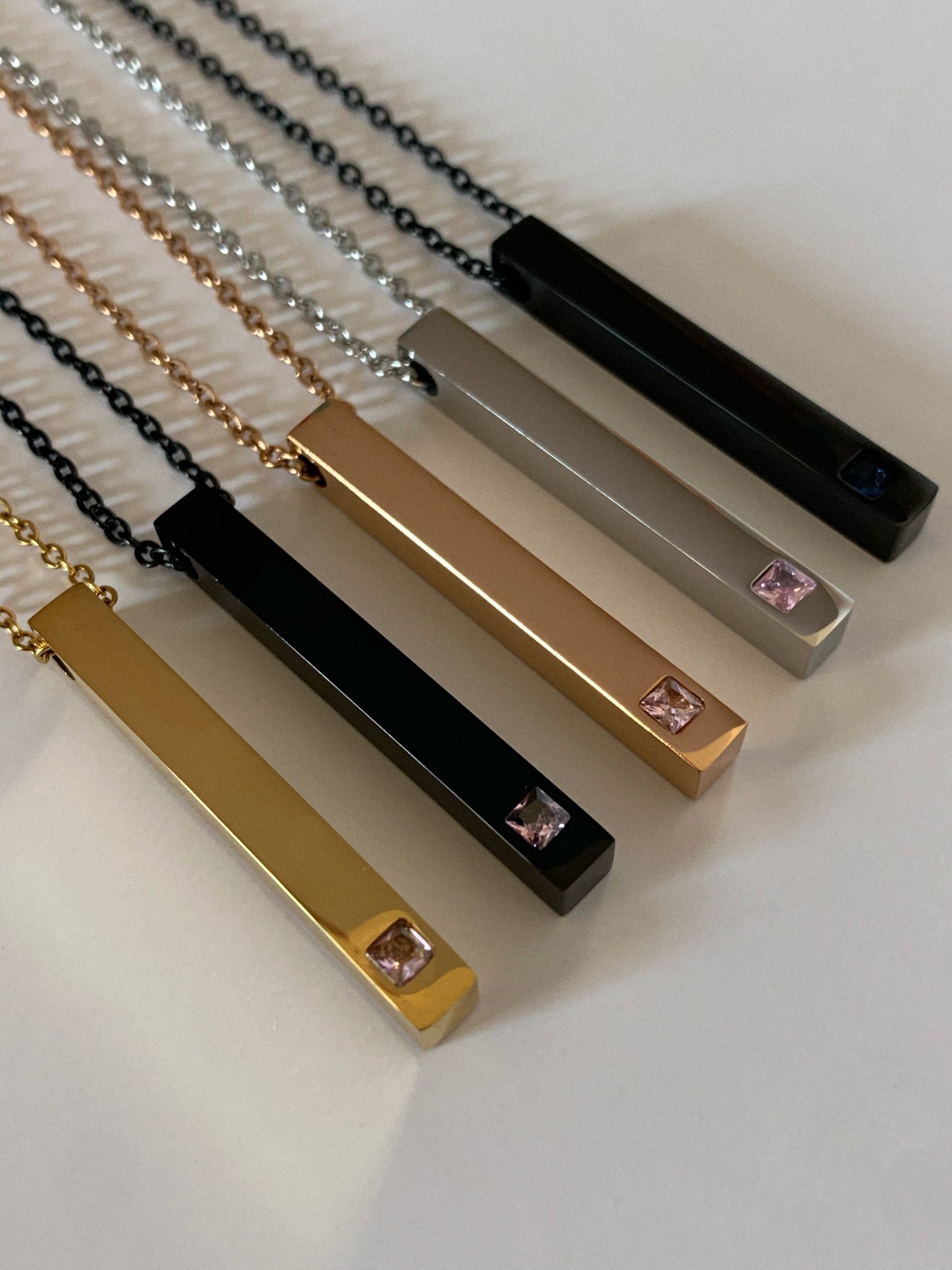 Collar barra zircón - Hey.Vortex