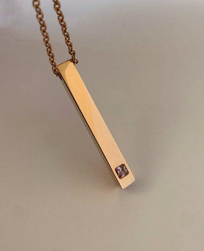 Collar barra zircón - Hey.Vortex